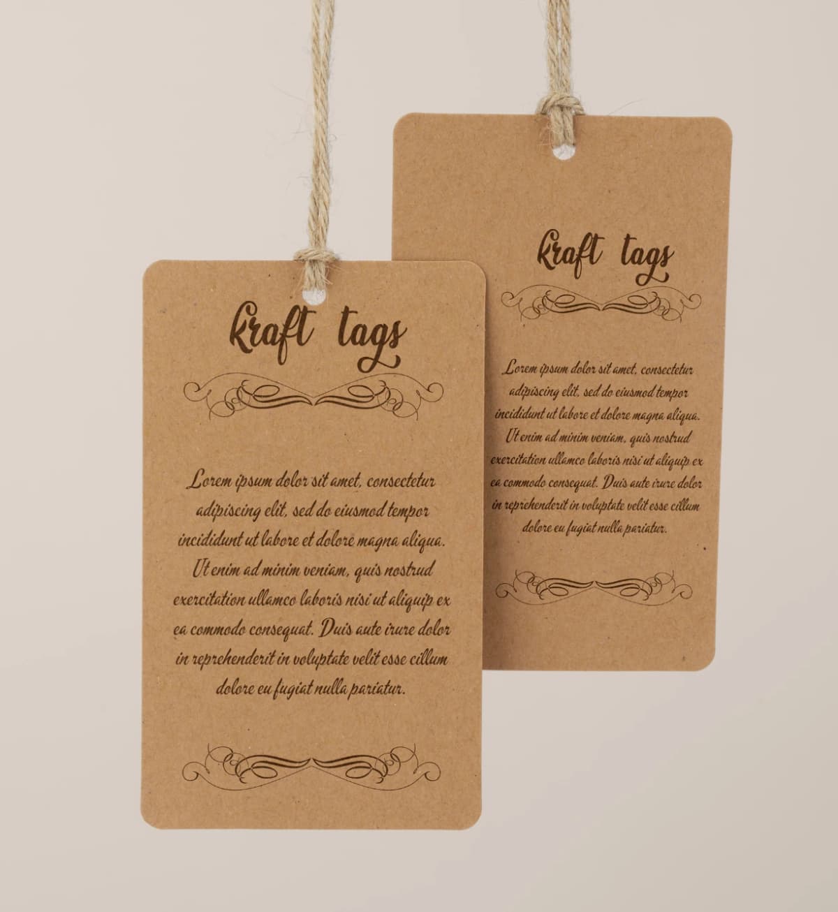 Brown Kraft Custom Hang Tags for Branding