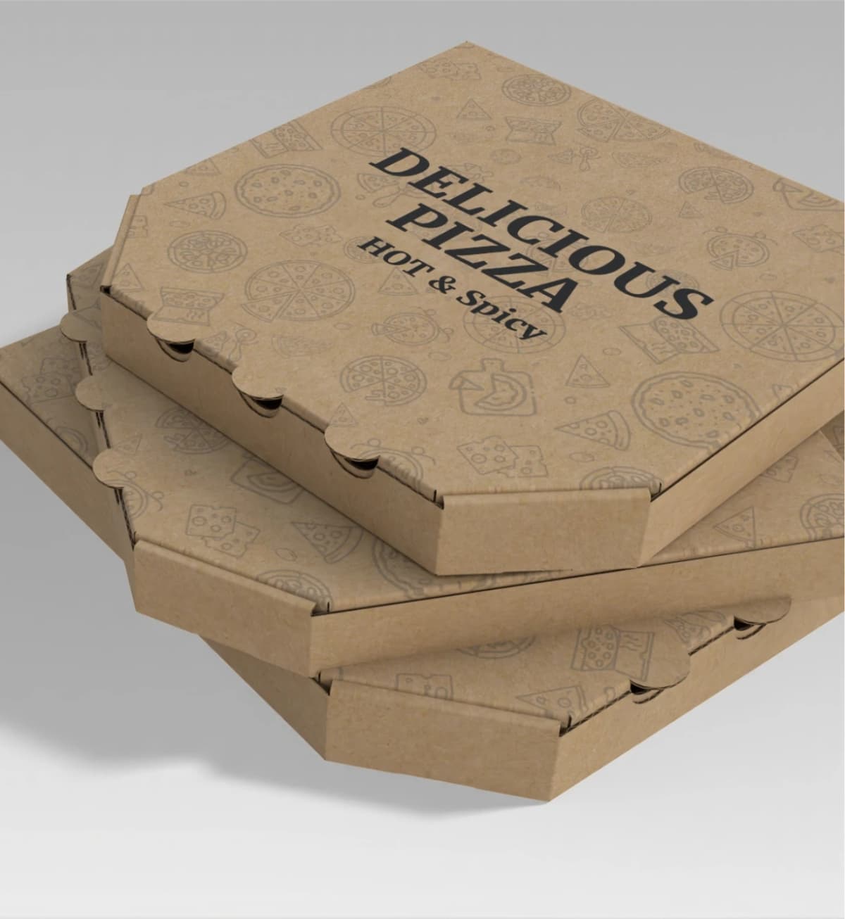 Custom Kraft Brown Pizza Boxes with Printing – Eco-Friendly Pizza Packaging